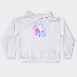 Abstract Vibrant Multicolor Brush Strokes and Splatters 10 Kids Hoodie